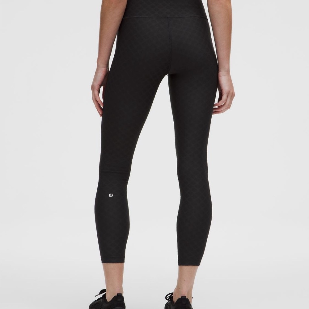 Lululemon 3D jaquard Diamon Women's Black High-Waisted Leggings